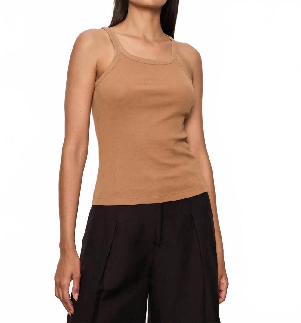 NEW SANCTUARY sprinter rib tank in toasted coconut